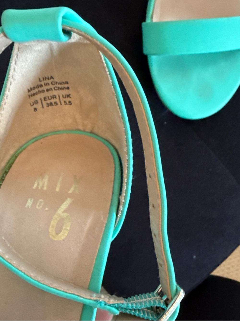 Mix No. 6 mint color Open-Toe Ankle-Strap Heels - Picture 2 of 6